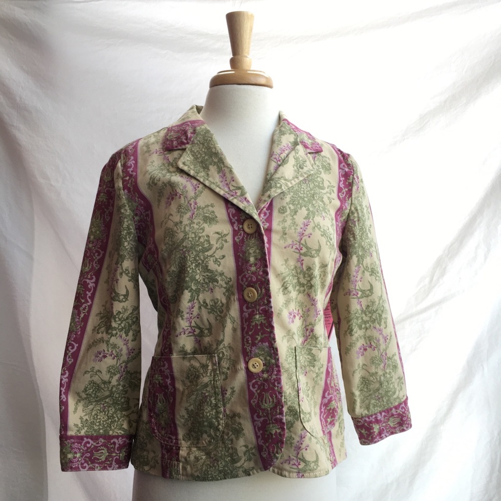Y2K Elevenses Anthropologie Tapestry Blazer, 10